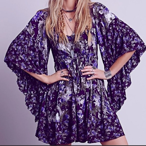 Free People Dresses & Skirts - Free People's Heart of Gold Dress Purple Combo XS